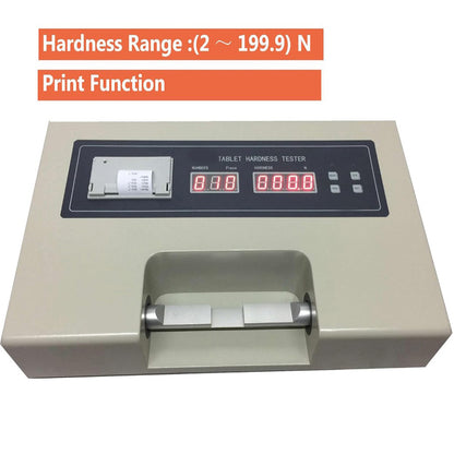 QIUSUO Digital Tablet Hardness Tester Automated Tablet Tester with Intelligent Automatic Printing Hardness Range 2～200N Accuracy ±1.5% Max Number in Each Group ≤100P Automatically Zero After Warming Up