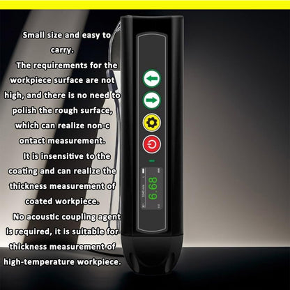 QIUSUO Pen-type Electromagnetic Ultrasonic Thickness Gauge Non-Contact Electromagnetic Ultrasonic Thickness Measurement Device with Sampling Rate 80Msps Bandwidth 2.5Mhz～6Mhz USB Interface for Measure Metal Or Magnetic Materials Accuracy ±0.01mm