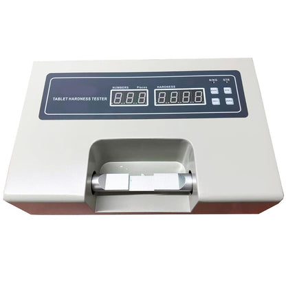 QIUSUO Medical Tablet Hardness Tester Automated Tablet Tester with 2-200N 40mm Electric Pressurized Accuracy ±1.5% Test period 20S/P Automatic Statistic Printing for Detecting Tablet Breaking Hardness