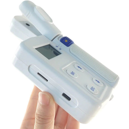 QIUSUO Portable Plant Nutrient Analyzer Chlorophyll Content Meter with Chlorophyll 0.0-99.99SPAD Nitrogen Content 0.0-99.99mg/g Leaf Temperature -10-99.9℃ Leaf Humidity 0.0-99.9RH%