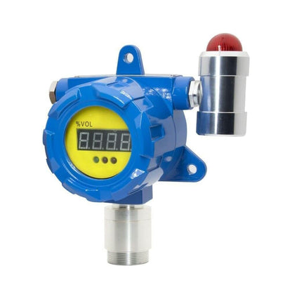 QIUSUO Fixed Benzene Gas Detector Benzene Detector with Measuring Range 0-100ppm Resolution 1ppm L-alarm 10ppm H-alarm 20ppm Explosion-Proof Water-Proof for Metallurgical Gas Detection