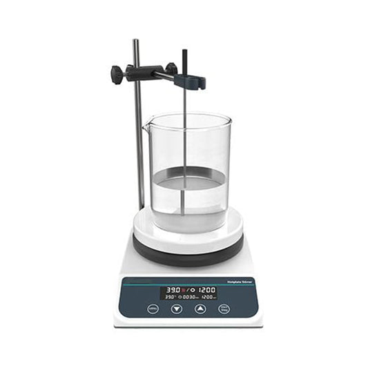 QIUSUO Digital Magnetic Stirrer Heated Magnetic Stirrers with φ135mm Stainless Steel Coating Digital Screen + Keypad Brushless Motor Speed Range 50-1500rpm Speed Range 50-1500rpm Max Strring Capcacity 2L(H2O)