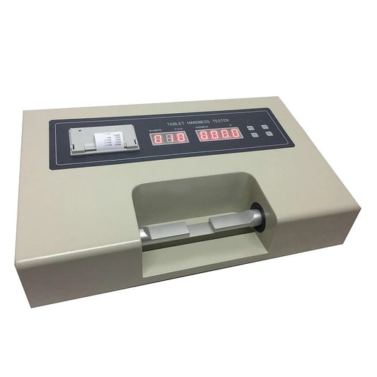 QIUSUO Digital Tablet Hardness Tester Automated Tablet Tester with Intelligent Automatic Printing Hardness Range 2～200N Accuracy ±1.5% Max Number in Each Group ≤100P Automatically Zero After Warming Up