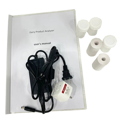 QIUSUO Milk Analyzer Dairy Composition Analyzer Tester Detector with USB Interface 7-inch Touch Screen Protein Range 2%~ 15% Lactose Range 0.01%~20% Thermal Printer