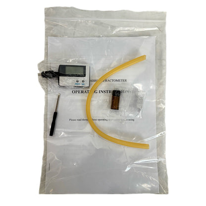 QIUSUO ABBE Digital Refractometer Binocular ABBE Refractometer Brix Refractometer with Accuracy ±0.0003 Range 1.3000-1.7000 nD 0.0-95% Brix Digital Thermometer for Brix Liquid Solid Refractive Index Tetser