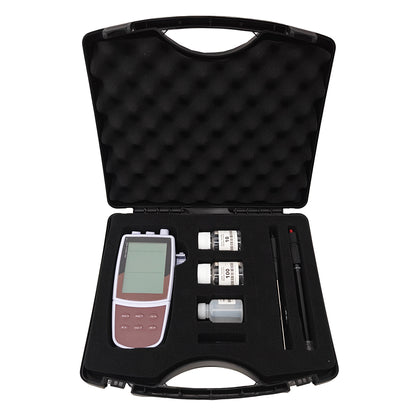 QIUSUO Handheld Water Hardness Meter Water Hardness Analyzer with Calibration Points 2 to 5 Points Standard Calibration Solutions Temperature Range 0 to 105°C Solid-state Sensor Accuracy 1% F.S.
