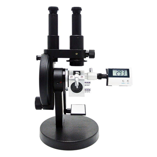 QIUSUO ABBE Digital Refractometer Binocular ABBE Refractometer Brix Refractometer with Accuracy ±0.0003 Range 1.3000-1.7000 nD 0.0-95% Brix Digital Thermometer for Brix Liquid Solid Refractive Index Tetser
