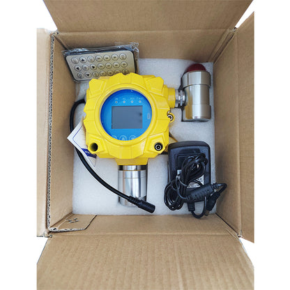 QIUSUO CL2 Gas Detector Fixed Chlorine Gas Detector with Measuring Range 0 to 50ppm L-Alarm 5ppm H-Alarm 10ppm  Resolution 0.1ppm Die-cast Aluminum Shell