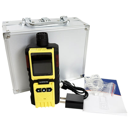 QIUSUO Portable CL2 Detector Portable Chlorine Concentration Testerwith Gas Pump Sampling Method Measuring Range 0-50ppm Resolution 0.1ppm L-Alarm 5ppm H-Alarm 10ppm 32-bit Built-in MCU Accuracy≦±5% F.S. for Petroleum Chemical Environmental Metallurgy
