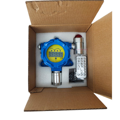 QIUSUO Fixed Hydrogen Cyanide Gas Detector HCN Detector with Accuracy≦ 5% F.S Resolution 0.1 ppm Range 0-50ppm L-alarm 5ppm H-alarm 10ppm for Detection of Flammable Gases Advanced Electrochemical Sensor