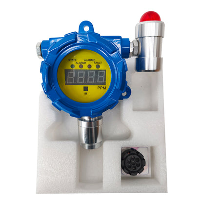 QIUSUO Fixed Hydrogen Fluoride Gas Detector HF Detector with Range 0-10ppm Resolution 0.1ppm L-alarm 3ppm H-alarm 5ppm Accuracy≦ 5% F.S Wall-mounted Installation Method Self-Adjustment Function