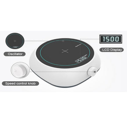 QIUSUO Laboratory Magnetic Stirrers Digital Magnetic Mixer with Rotary Knob LCD Display Strong Magnetic Field Brushless Motor Working Plate Size 135 MM Speed 200-2000 rpm Max Stirring Volume 2L(H2O) Shell Protection Level IP42