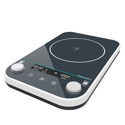 QIUSUO 2L Magnetic Stirrer Digital Magnetic Stirrer with Panel Material Tempered Glass Brushless Motor Max Capacity 2L Speed Range 50-1500rpm One-click Switch Between Clockwise and Counterclockwise Panel Material Tempered Glass