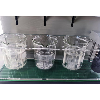 QIUSUO Disintegration Apparatus Automatic Disintegration Tester with Three Cups and Three Channels Basket Assembly 3 Number of Hanging Glass Tubes 18 Basket Round Trip (55±1)mm