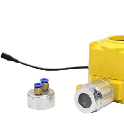 QIUSUO Wall-mounted HCN Gas Detector Hydrogen Cyanide Gas Detector with Measuring Range 0-50ppm Resolution 0.1ppm Die-Cast Aluminum Shell for Continuous Monitoring of Measurable Gases in Industrial Environments