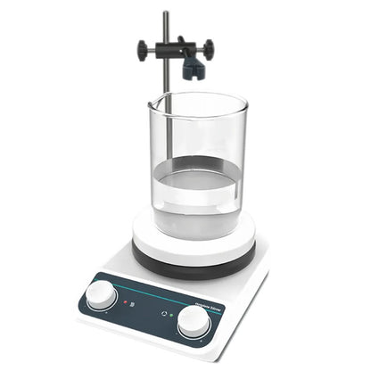 QIUSUO Heating Magnetic Stirrer Lab Magnetic Stirrer Hot Plate with Brushless Motor Speed Range 200-1500rpm Max Strring Capcacity 2L(H2O) Max Temp of Cpacity 260℃ Hot Plate φ135mm Stainless Steel Coating Accurate Temperature Control