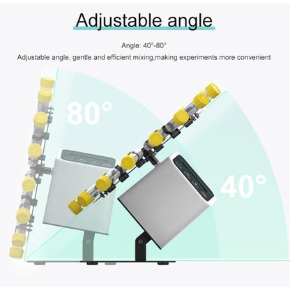 QIUSUO Lab Rotating Mixer Shaker Test Tube Rotator Mixer with Adjustable Speed 20-80rpm Angle Range 40-80° Free Combination of Different Tubes 1.5ml-50ml Tubes Available