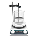 QIUSUO Digital Magnetic Stirrers Lab Magnetic Stirrer Hot Plate with Digital Display for Time and Speed Control Brushless Motor RPM Increment 10rpm Speed Range 200-1500rpm Max Strring Capcacity 2L(H2O)