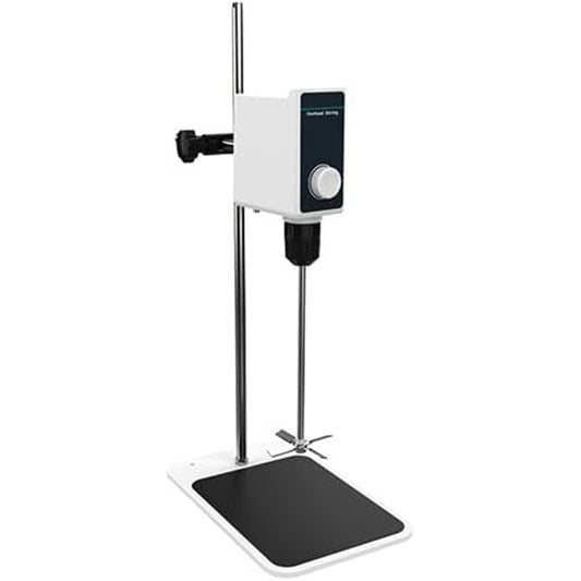 QIUSUO Overhead Stirrer Lab Overhead Stirrers with Max Amount of Stirring(H2O) 5L RPM 200-1500rpm Max Torque 10N.cm Brush Motor Clamping Diameter Range of Drill Chuck 1 - 10 mm Power 20W for Mixing Liquids