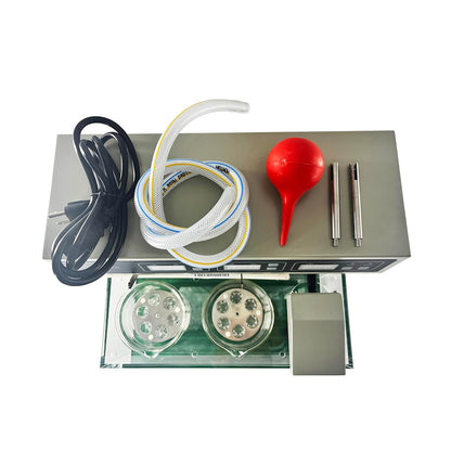 QIUSUO Tablet Disintegration Testing Instruments Disintegration Test Machine with Number of Hanging Glass Tubes 12 Flat Basket Assembly 2 Micro Water Pump Circulating Water Flow Uniform Heating System