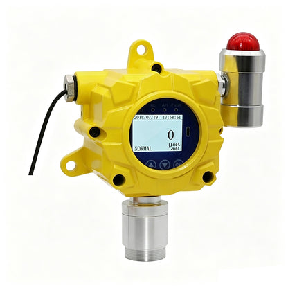 QIUSUO Nitrogen Dioxid Gas Detector Wall-mounted NO2 Detector with Range 0-20ppm Resolution 0.1ppm L-alarm 5ppm H-alarm 10ppm Accuracy ≦ 5% F.S for Combustible and Toxic Gas Leakage Detection Test
