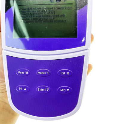 QIUSUO Bromide Ion Meter Br Ion Concentration Meter with Calibration Fluid Range 0.4 to 81000 ppm Accuracy ±0.5% F.S. Standard Calibration Solutions Calibration 2 to 5 Points Resolution 0.001 0.01 0.1 1 Automatic LCD Display Screen for Testing Bromide Ion