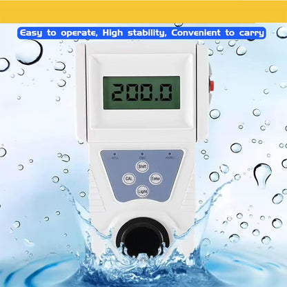 QIUSUO Digital Turbidimeter Portable Water Turbidimeter with Turbidimeter Calibration Solution Kit Range 0 to 200 NTU Accuracy 0.1 NTU ISO7027 Compliant for Beverage Turbidity Testing