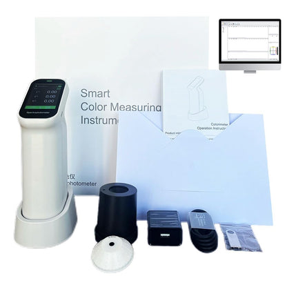 QIUSUO Digital Colorimeter Color Measurement Tool with Aperture 6mm Visual Observation Method D/8 SCI Wavelength Range 400-700nm Reflectance Determination Range 0-200% for Coating Ceramic Plastic Paint Measurement