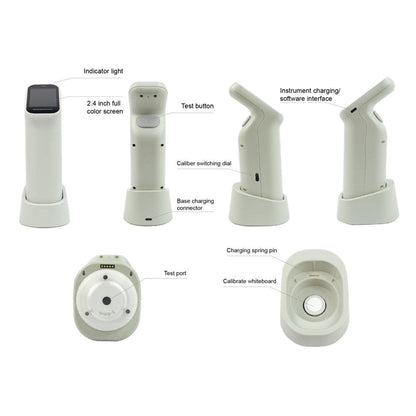 QIUSUO Three Calibers Colorimeter Laboratory Colorimeter with Wavelength Range 400-700nm Measuring Aperture 3mm 6mm 11mm Camera Measurement Observation Method Auto Calibration LED+UV Light Source