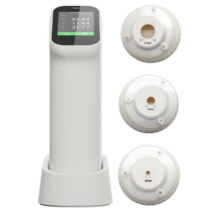 QIUSUO Three Apertures Colorimeter Color Analyzer Colorimeter with D/8 SCI Measurement Structure ΔE*ab≤ 0.03 Display Accuracy 0.01 Intelligent Automatic Calibration Software Support Andriod iOS Windows