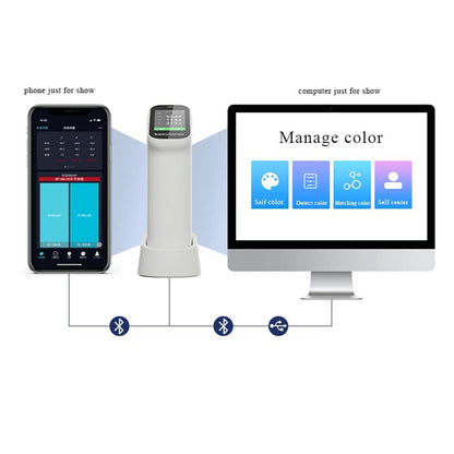 QIUSUO Digital Colorimeters Multi Caliber Color Meter Color Difference Meter with LED+UV Light Source Software Support Andriod iOS Windows Wechat App Measuring Aperture 3mm 6mm 11mm Measuring Structure D/8 SCI