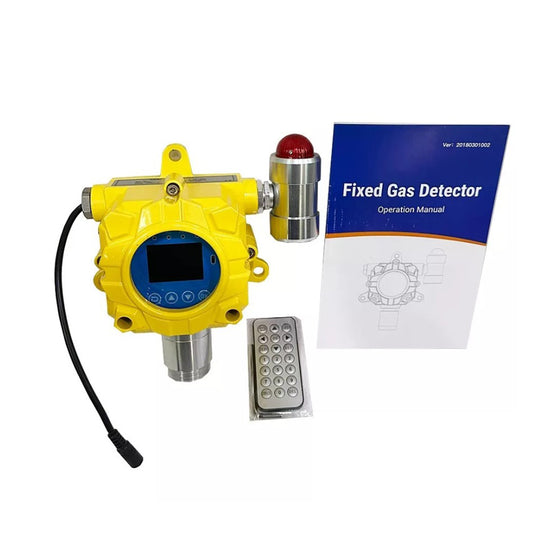 QIUSUO Hydrogen Fluoride Gas Detector HF Detector with Accuracy≦ 5% F.S Resolution 0.1 ppm Range 0-10ppm L-alarm 3ppm H-alarm 5ppm Water-Proof  Wall-mounted Installation Method