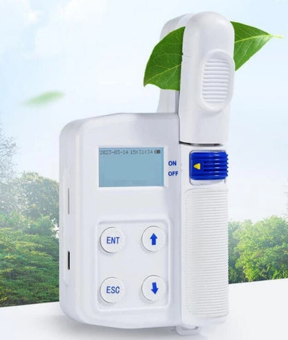 QIUSUO Chlorophyll Tester Portable Plant Nutrient Analyzer with Chlorophyll Measuring Range 0.0-99.99SPAD Nitrogen Content Measuring Range 0.0-99.99mg/g Leaf Temperature Measuring Range -10-99.9℃