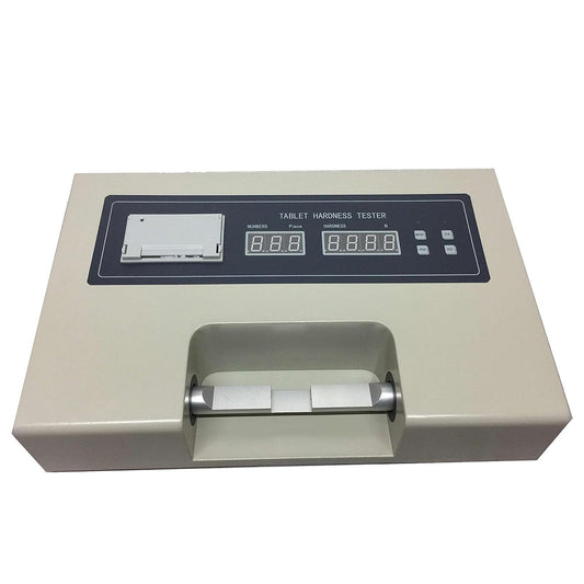 QIUSUO Digital Tablet Hardness Tester Automatic Tablet Hardness Tester with Automatic Statistic Printing Hardness Range 2 to 199.9 N Hardness Accuracy 1.5% Built-in Printer Auto-Test Auto-Diagnose Auto-Alarm