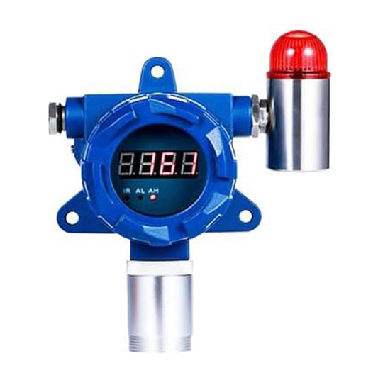 QIUSUO HCN Gas Detector Fix Hydrogen Cyanide Gas Detector with Measuring Range 0-10ppm Resolution 0.01ppm Repeatability ≤±1%&nbsp;Type Sound&amp;Light Alarm Wall-Mounted Installation 4-20mA and RS485 Output