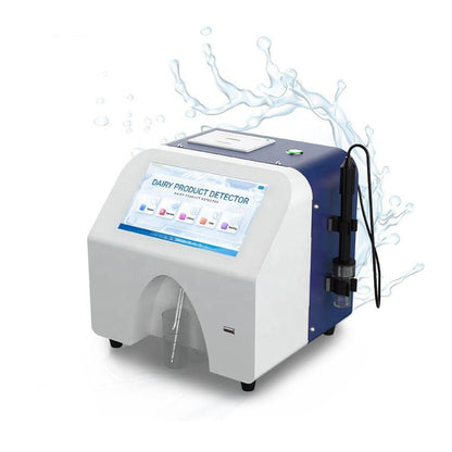 QIUSUO Ultrasonic Milk Analyzer Dual Pump Milk Analyzer with Touch Screen Thermal Printer Conductivity Range 2~14mS/cm PH Value Range 0~14 Automatic Cleaning Equipment