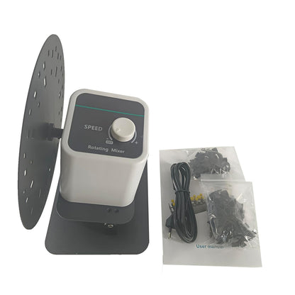 QIUSUO Test Tube Rotator Mixer Rotary Rotating Mixer Shaker with Rotating Mixer Speed Range 20-80rpm Angle Range 40-80° Brush Motor Knob Cntrol