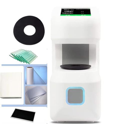 QIUSUO Digital Hazemeter Transparency Transmission Haze Meter with Aperture 21mm Test Range 0-100% Sample Size Thickness≤40mm Massive Storage High Precision High Stability Touch Screen DC 5V/2A for Film Glasses Haze and Transmittance Test