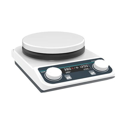 QIUSUO Digital Magnetic Stirrers Lab Magnetic Stirrer Hot Plate with Digital Display for Time and Speed Control Brushless Motor RPM Increment 10rpm Speed Range 200-1500rpm Max Strring Capcacity 2L(H2O)