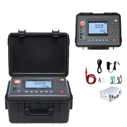 QIUSUO Digital 5KV Insulation Tester High Voltage Insulation Meter Dectector with Range 0.01MΩ-10TΩ Rated Voltage 100V 250V 500V 1000V 2500V 5000V 500 Groups Data Storage Regular price
