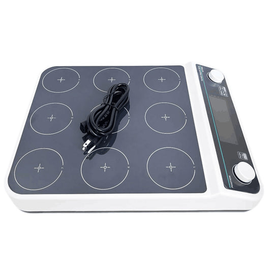 QIUSUO Lab Multipoint Magnetic Stirrer Multi-position Magnetic Stirrer with Max Stirring Volume9*500 ML Timing and Locking Function Timing 1min-19h59min Allow Ambient Temp 5-40℃ 80%RH