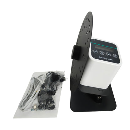 QIUSUO Rotary Tube Mixer Lab Rotating Mixer Shaker with with Adjustable Speed 20-80rpm Angle Range 40-80° Large Digital Screen to Show All the Parameter
