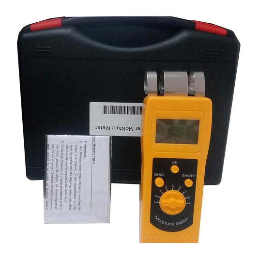 QIUSUO Paper Moisture Meters Digital Paper Moisture Content Meter for Measure Different Kinds of Papers with Digits LCD with Backlight Measuring Range 0.00-2.00%(d) 0.0-98.0%(s) Resolution 0.1 or 0.01 Accuracy ± 0.5(Main Moisture Range)
