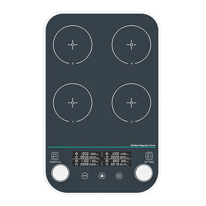 QIUSUO Multi-position Magnetic Stirrer Multipoint Magnetic Stirrers with Asynchronous Control One Touch Synchronization Number of Mixing Stations 4 Mixing Direction Clockwise