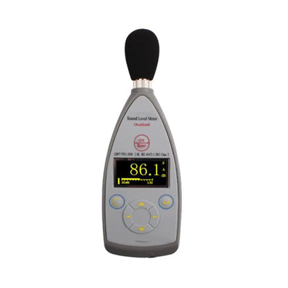 QIUSUO Class 2 Integrating Sound Level Meter Noise Level Tester with Range 10 Hz-20 kHz 25dB(A)-140dB(A) 8000 Groups Data Storage USB RS232 Interface for Traffic Noise Measurement