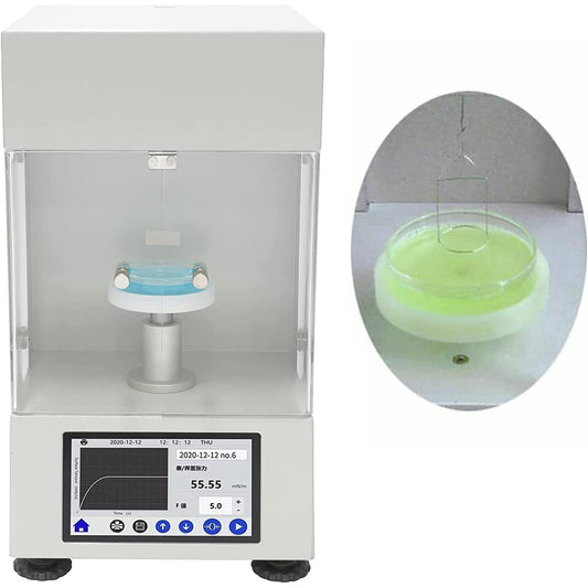QIUSUO Automatic Interfacial Tension Meter Automatic Liquid Surface Tension Meter Interfacial Tension Meter Digital Liquid Surface Tensiometer with Accuracy 0.01mN/m Test Range 1000mN/m 4.3-inch Touch Screen