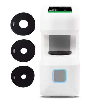 QIUSUO Three Apertures Haze Meter Haze and Transmittance Meter with Switchable 21mm 15mm 12mm Apertures Repeatability 0.02 for Haze Transmittance Test of Plastic Film