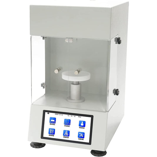 QIUSUO Liquids Interfacial Tension Meter Platinum Ring Du Nouy Ring Method Liquid Surface Tensiometer Tension Meter Tester with Range 0-1000mN/m Accuracy 0.01mN/m Touch Screen