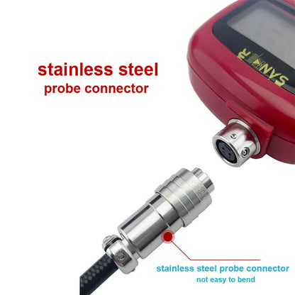 QIUSUO Belt Tension Meter Sonic Tension Meter Belt Tensiometer with Frequency Range 10Hz-5000Hz Tension Range 0.01-99900N LCD Backlit Display Automatic Sensitivity Calibration 500 Groups Storage Data for Most Belt Types