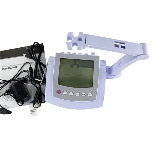 QIUSUO Benchtop K Ion Meter Potassium Ion Concentration Tester with Calibration Liquids Range 0.04 to 39000 ppm Accuracy ±1% F.S. Range -1999.9 to 1999.9 mV Calibration Fluid Automatic Temperature Compensation USB Communication Interface
